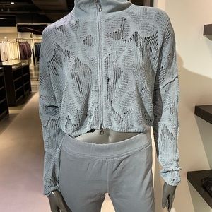 Sarah Pacini, pale blue, double zip cardigan, size medium